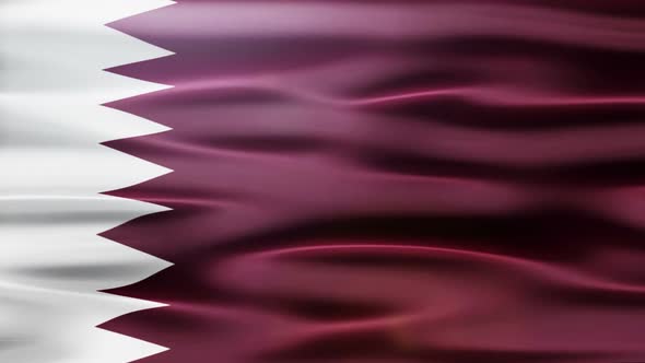 Qatar Flag Waving