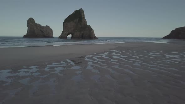 Beautiful beach in the evening