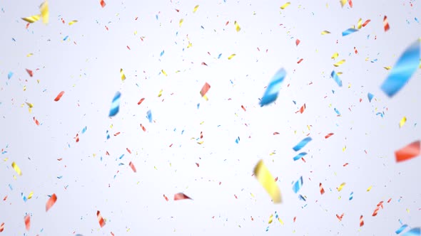 The scenery is decorated with bright festive confetti flying to the screen.