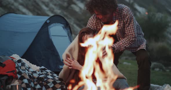 Young Charismatic Couple in the Middle of Evening