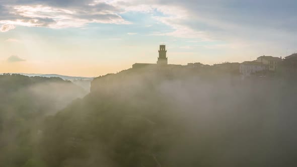 Time Lapse of Pitigliano old town in Italy