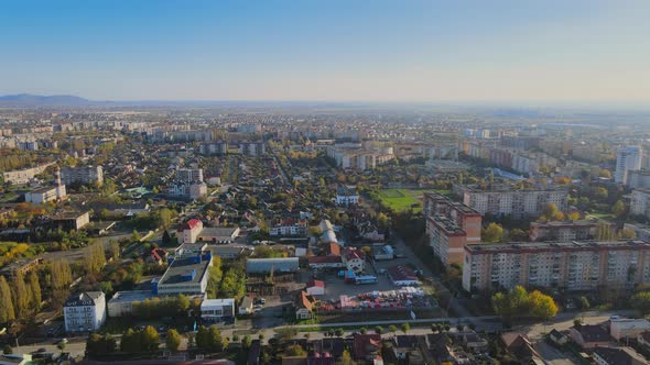 Architecture Urban Development of the City Roof Uzhgorod View on the Ukraine Europe