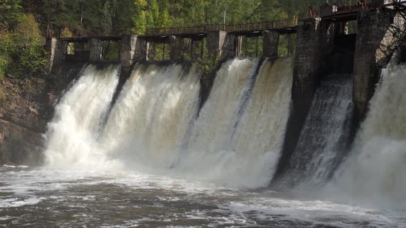 Slow Motion of Water Dam