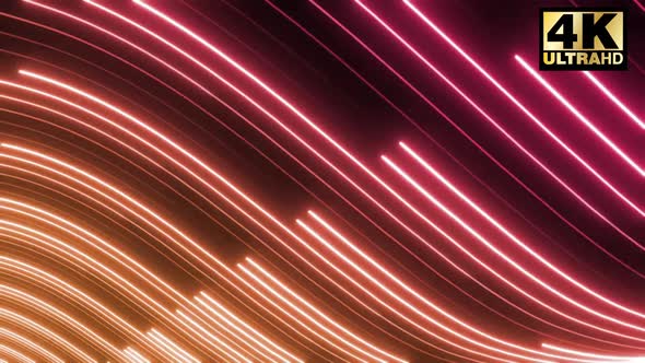  Wavy Neon Line Pack 4k