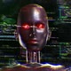 Humanoid Android Robot With Artificial Intelligence Reading Programming Codes - VideoHive Item for Sale