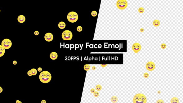 Happy Laugh with Glass React Emoji Fly