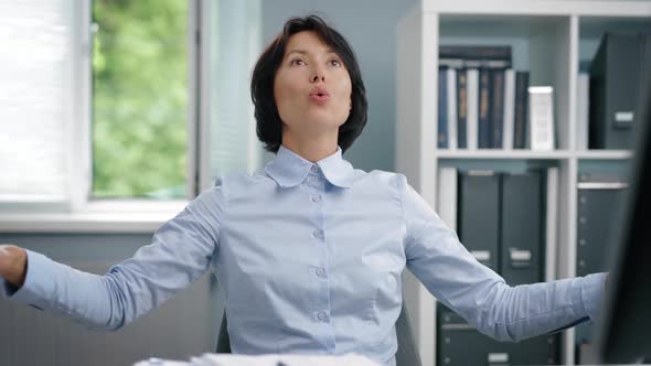 Woman Relaxing at Office