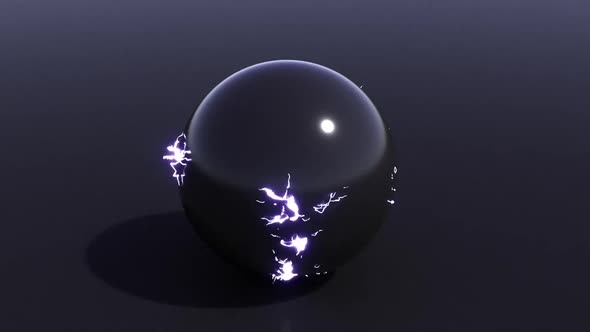 Electric Ball in black background