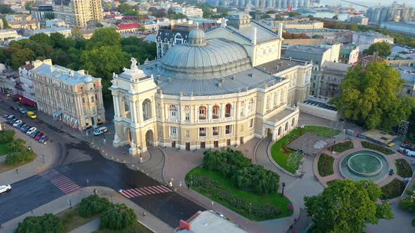 Odessa Opera and Ballet Theater in Odessa at Morning Sunset Ukraine