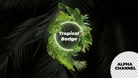 Tropical Badge / Alpha Channel alt