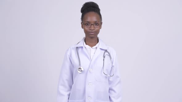 Young Beautiful African Woman Doctor