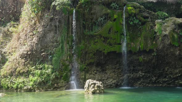 Beautiful Tropical Waterfall. Philippines, Luzon