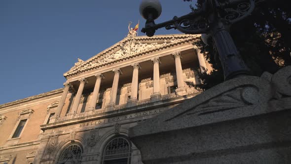 Low angle of the National Library's top