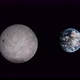 Moon and Earth Planet Moving in Dark Space Sky - VideoHive Item for Sale