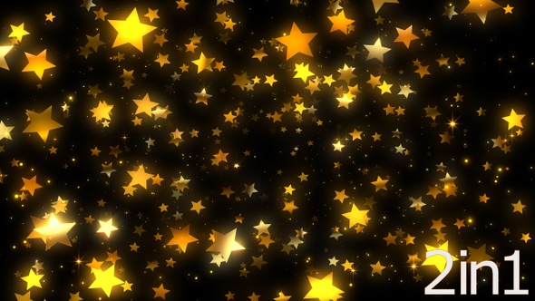 Gold Stars Particles Background