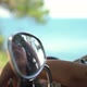 Girl with Big Tattoo Reflects in Small Motorcycle Mirror - VideoHive Item for Sale