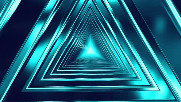 2701 BVJ LOOPS 2022- Triangle Sci fi Tunnel, Fast Moving Tunnel,  VJ Motion Background 4K Abstract T