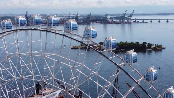 Rio de Janeiro Brazil. Major ferris wheel of Latin America.