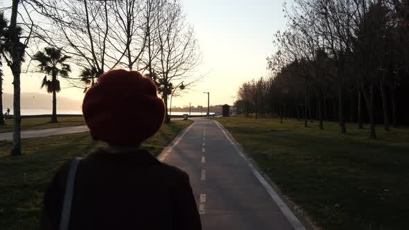 Young Woman Hang Out Park