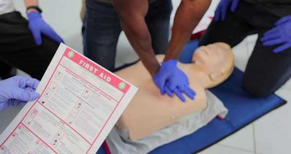 CPR First Aid Training Concept