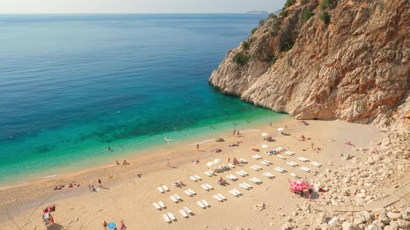 Beautiful Kaputash Beach at Mediterranean Sea in Turkey