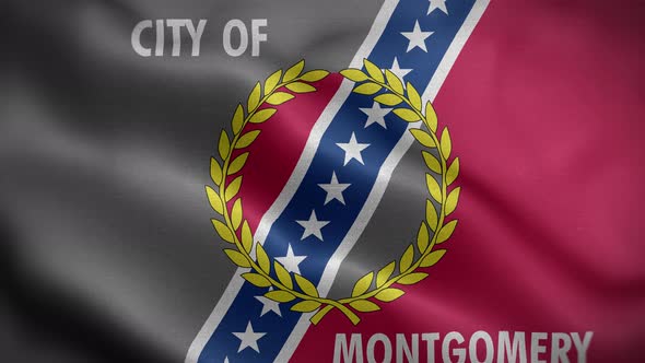 Montgomery Alabama USA Flag Loop Background 4K