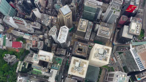 Aerial view of Hong Kong city