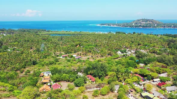 The lush and vibrant green flora of the tropical and ideal holiday location of Cook Islands