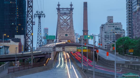 Queensboro bridge traffic time-lapse