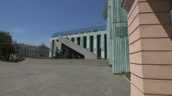 The Uprising Monument in Krasinski Square, Warsaw