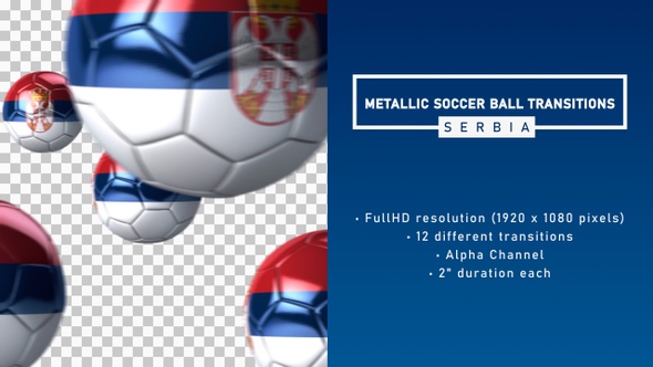 Metallic Soccer Ball Transitions - Serbia alt