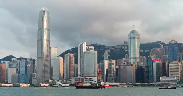 Hong Kong urban city skyline