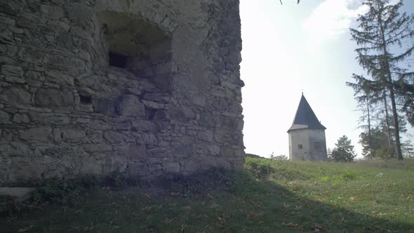 Tower and a stone wall