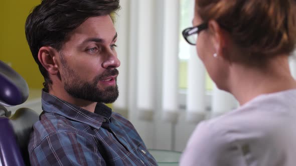 Portrait of Male Patient at Dentist's Appointment