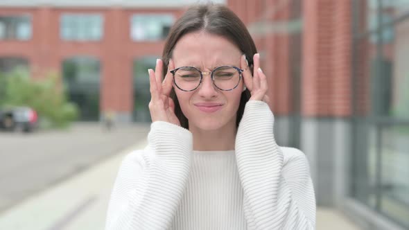 Woman with Headache, Outdoor