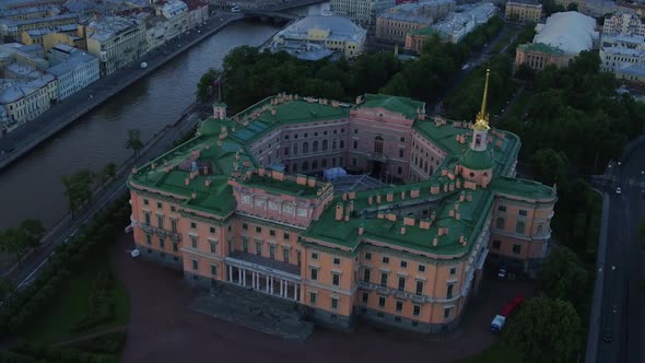 Aerial View The Mikhailovsky Castle In St.Petersburg 278