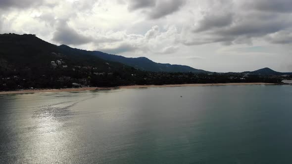 Beautiful high view of nature with sea ocean