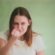 Aggressive Young Woman Threatens Fists and Points By Finger - VideoHive Item for Sale