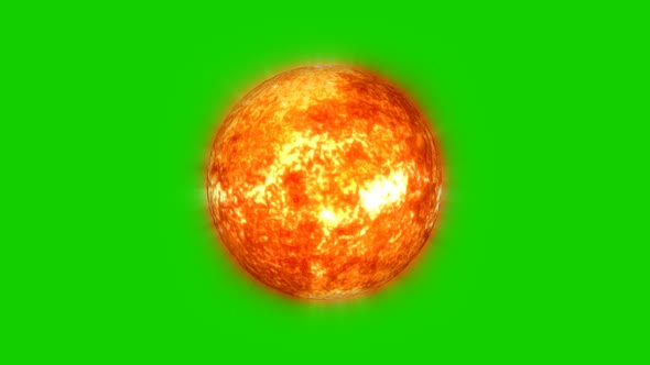 3d Rotated Sun In Green Background alt