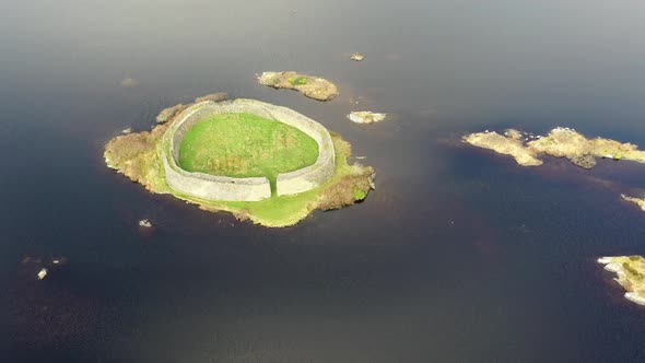 Aerial View of Doon Fort By Portnoo - County Donegal - Ireland