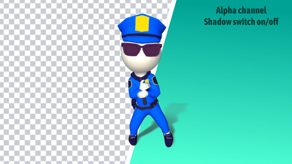 Funny policeman dance
