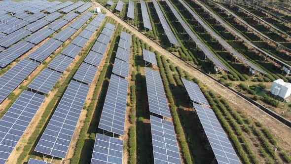 Solar power station in montain