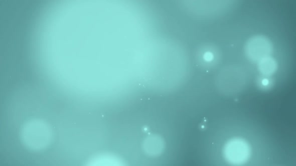 Animation of glowing green spots of light moving in hypnotic motion on green background