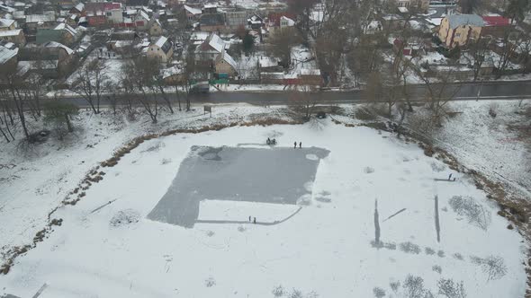 Skating Rink On The Lake