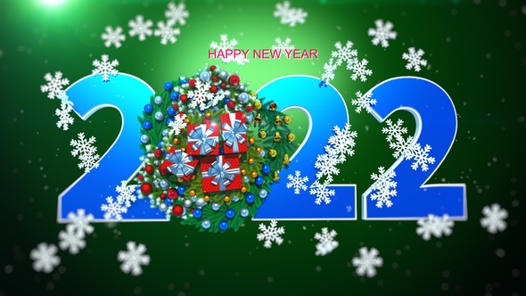 Happy New Year Greeting Card 2022 V5