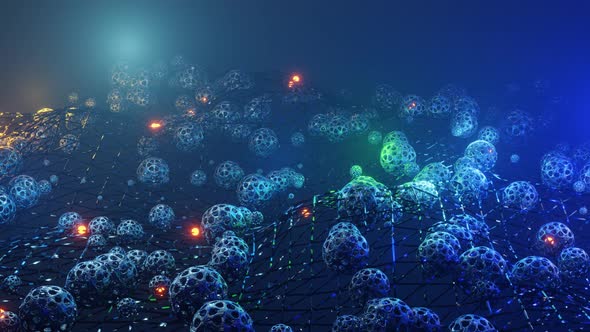 Hi tech background | Particles background