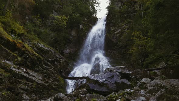 Big waterfall in West Tatras mountains / Rohacsky vodopad, Slovakia