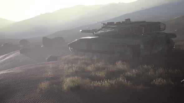 Old Rusty Tank in Desert alt