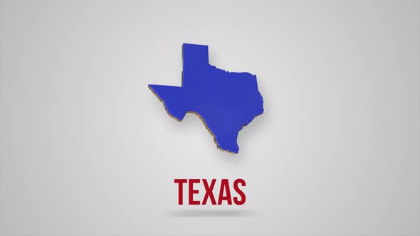 Texas State Map Outline Animation