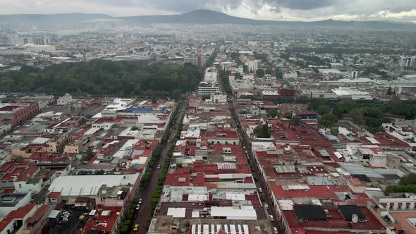 Aerial view of main plaza of Queretaro mexico